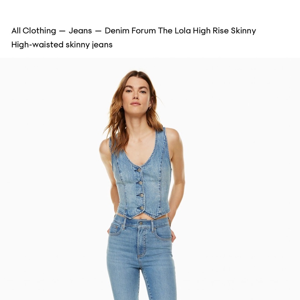 Denim Forum Light Wash High-Rise Skinny Jeans